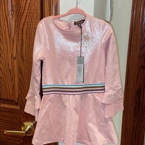 Brand new Imoga baby girl shimmer pink dress size2